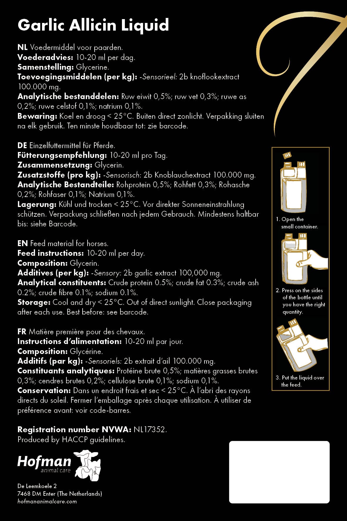 Excellent Knoblauch-Allicin Liquid, Pferd, 1 l