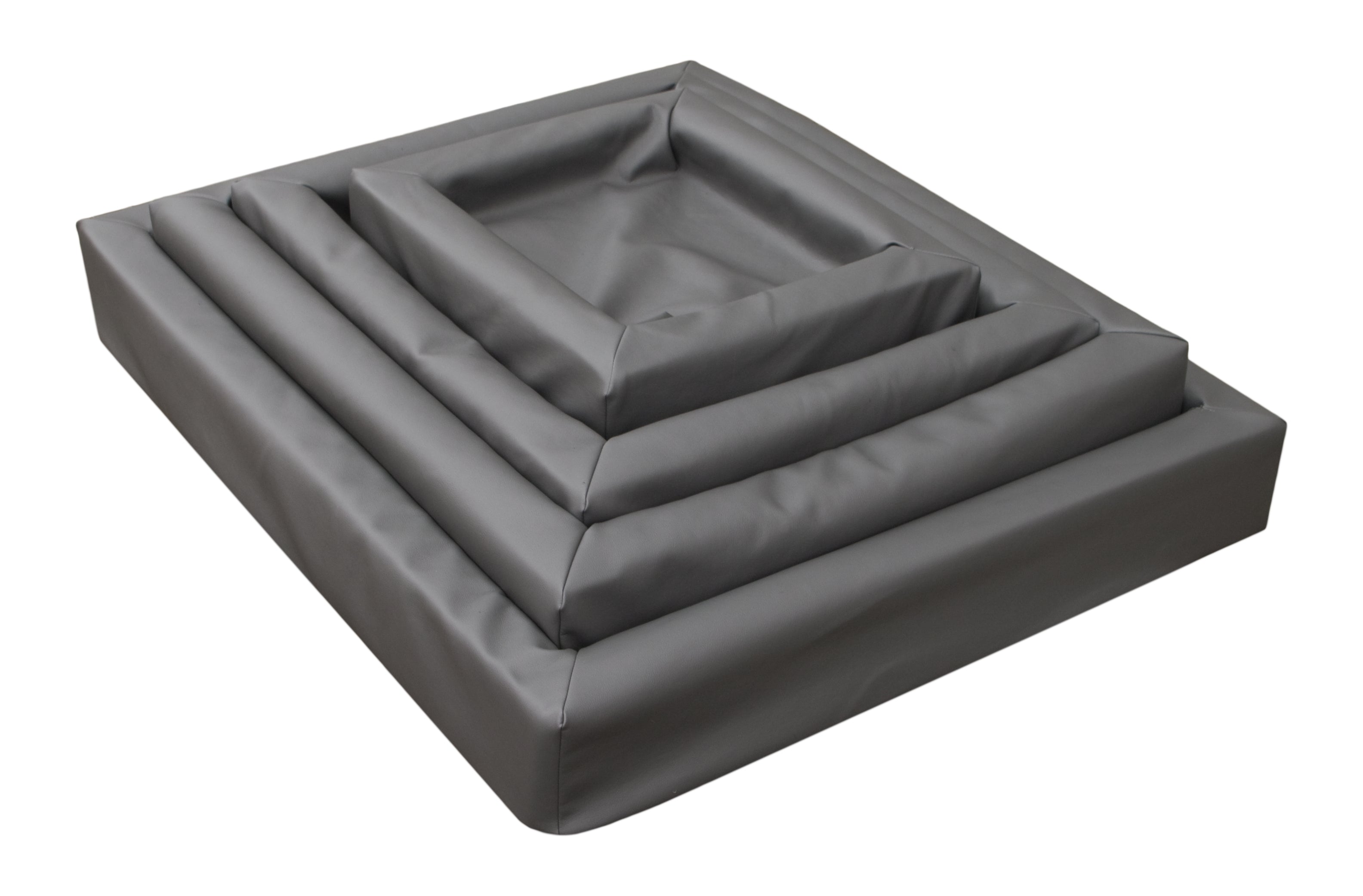 Hundebett PU-Leder, flüssigkeitsdicht, allergikergeeignet, hoher Rand, 50 x 60 cm