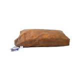 Let's Sleep Hundebett, Plush Pillow, L, 100 x 75 x 10 cm, Cognac