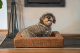 Let's Sleep Hundekorb, Comfy Cushion, L, 85 x 70 x 12 cm, Cognac