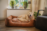 Let's Sleep Hundekorb mit Kissen, XL, 117 x 82 cm, Cognac