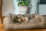Let's Sleep Hundekorb mit Kissen, XL, 117 x 82 cm, Taupe