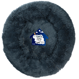 Let’s Sleep Haustierbett Donut aus Plüsch in Dunkelgrau