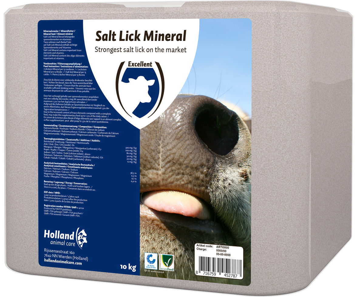 Excellent Mineral-Leckstein für Rinder 10 kg