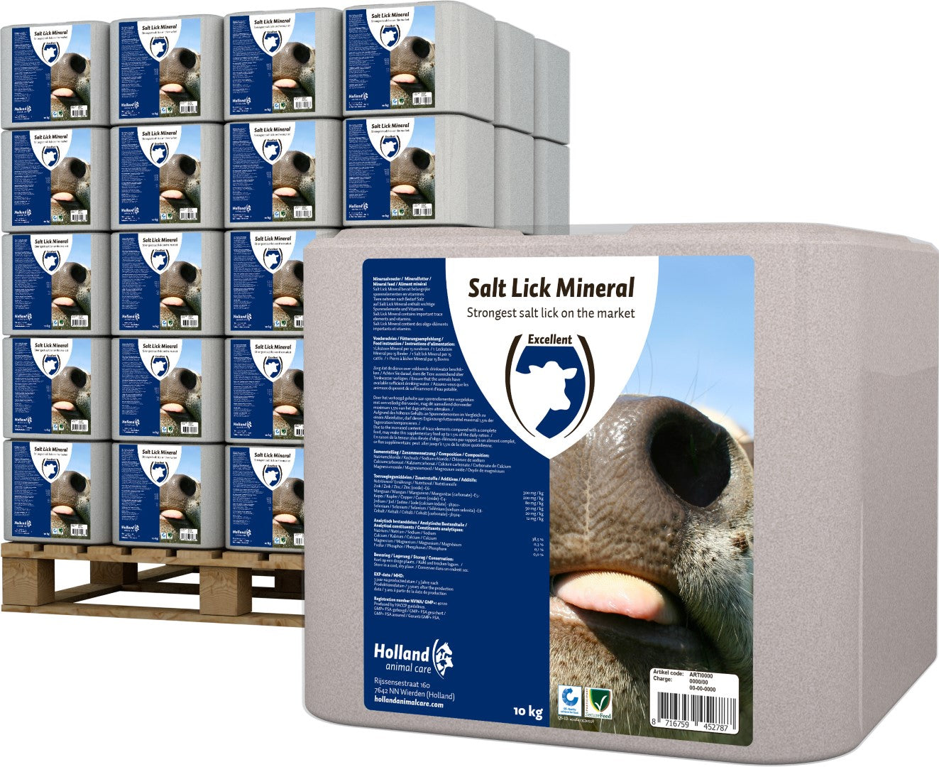 Excellent Mineral-Leckstein für Rinder 10 kg