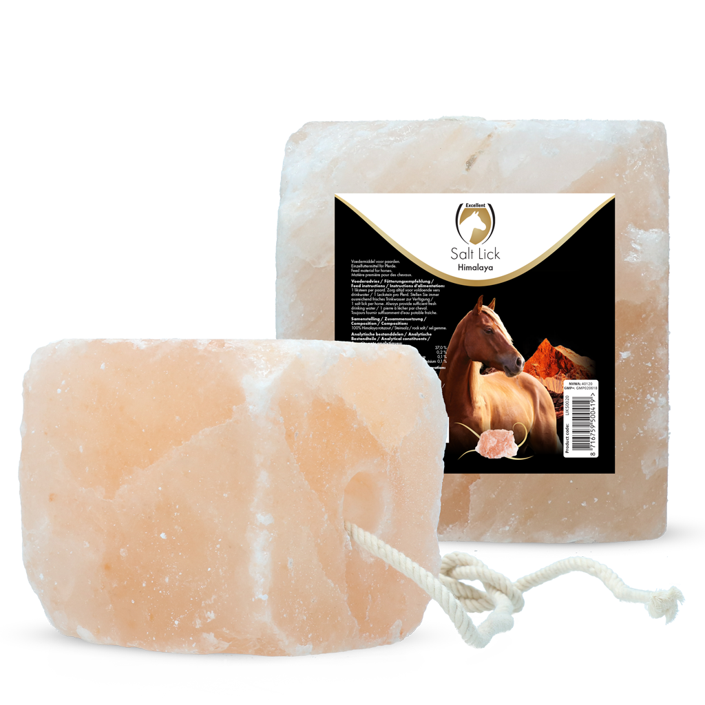 Excellent Horse Himalaya Salzleckstein für Pferd, Natursalz zur Mineralstoffversorgung