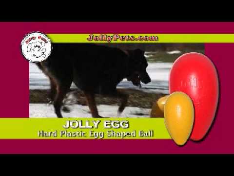 Jolly Hundespielzeug Ei, Gelb, 30 cm