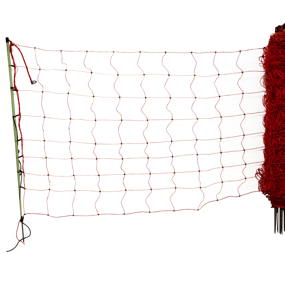 Elektrozaunnetz, 90 cm Höhe, 50 m Länge, Einzelspitze, für Schafe und Ziegen