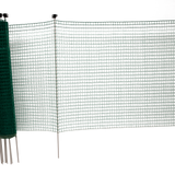 Trennnetz für kleine Tiere, 20 m, Höhe 80 cm, Maschenweite 2,5–3 cm, 12 Pfosten, UV-beständiges Polyethylen