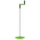 Haspel für Schafnetz, glasfaserverstärkt, Aluminiumstange, 125 cm, mit Kurbel