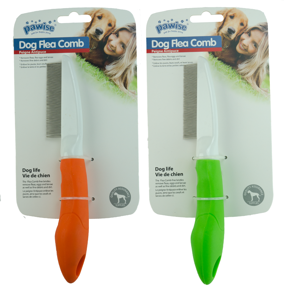 Pawise Flohkamm für Hunde, 21 cm, 70 Borsten