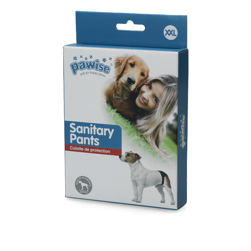 Pawise Schutzhose Hund, XXL, Bauchumfang 60–70 cm