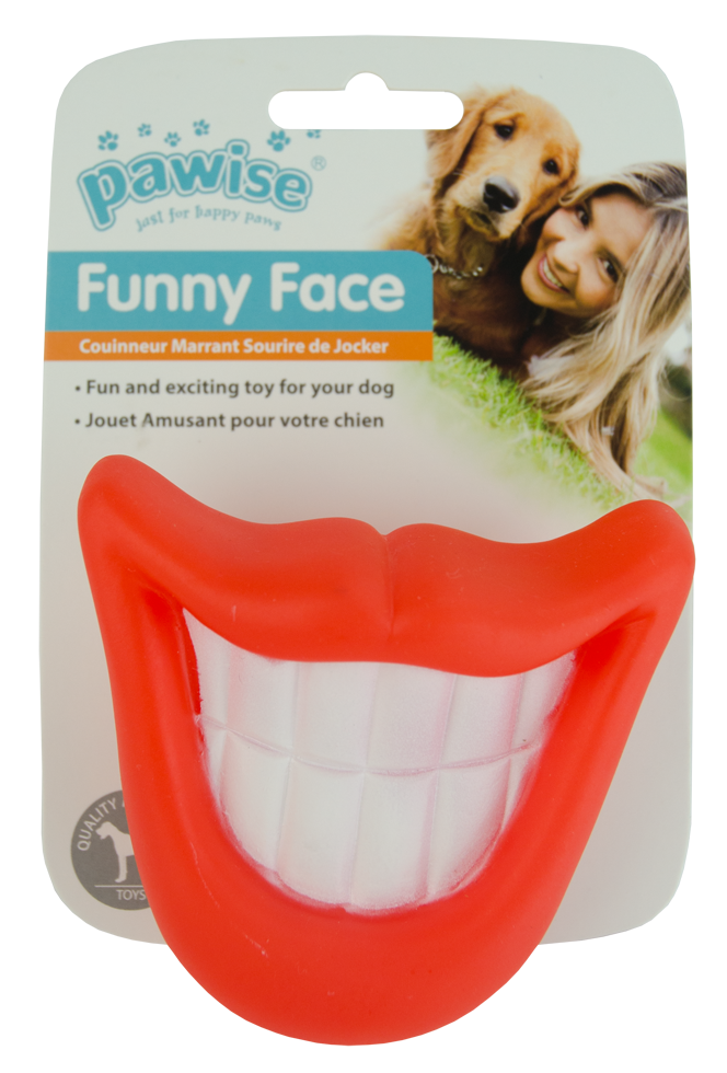 Pawise Hundespielzeug Funny Face Big Tooth, mit Quietscher