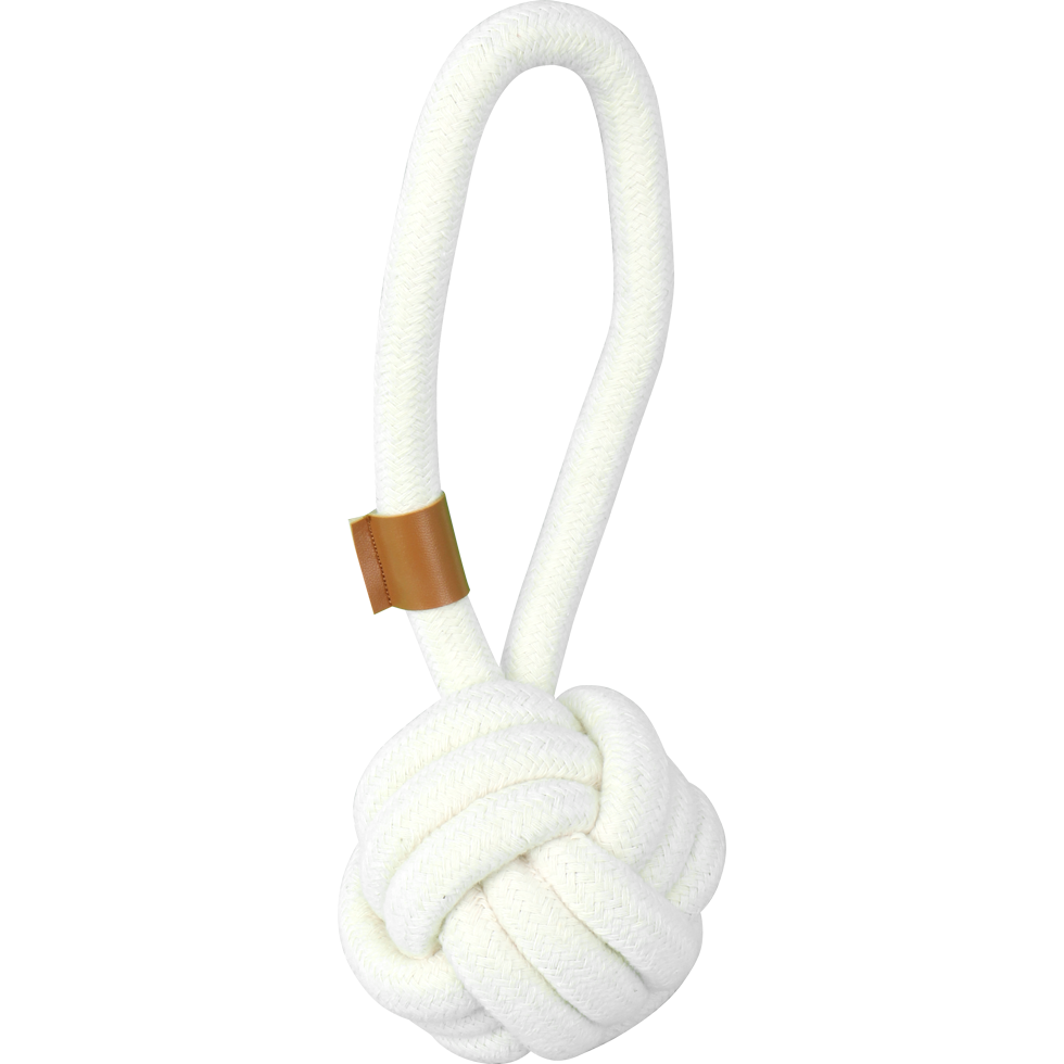 Pawise Baumwollball für Hunde mit Handgriff, Ø 9 cm, 24 cm