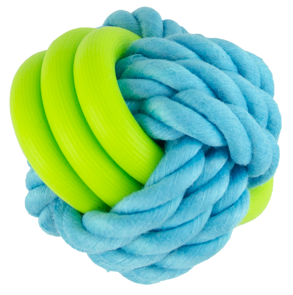 Pawise Hundespielzeug, Apportierball mit Zwillingsseil, Ø 7 cm