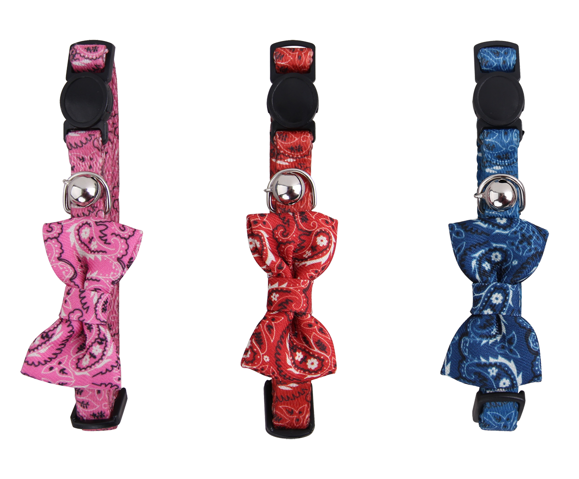 Pawise Katzenhalsband, Schleife, rosa