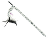 Pawise Katzenspielzeug, Plüschwedel, Federn, Stablänge 46 cm, Gesamtlänge 130 cm