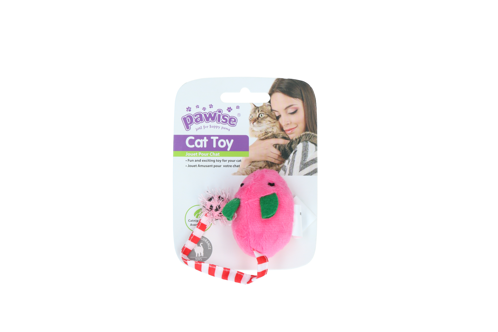 Pawise Katzenspielzeug Maus, Plüsch, Catnip, Knistergeräusch, 16 cm