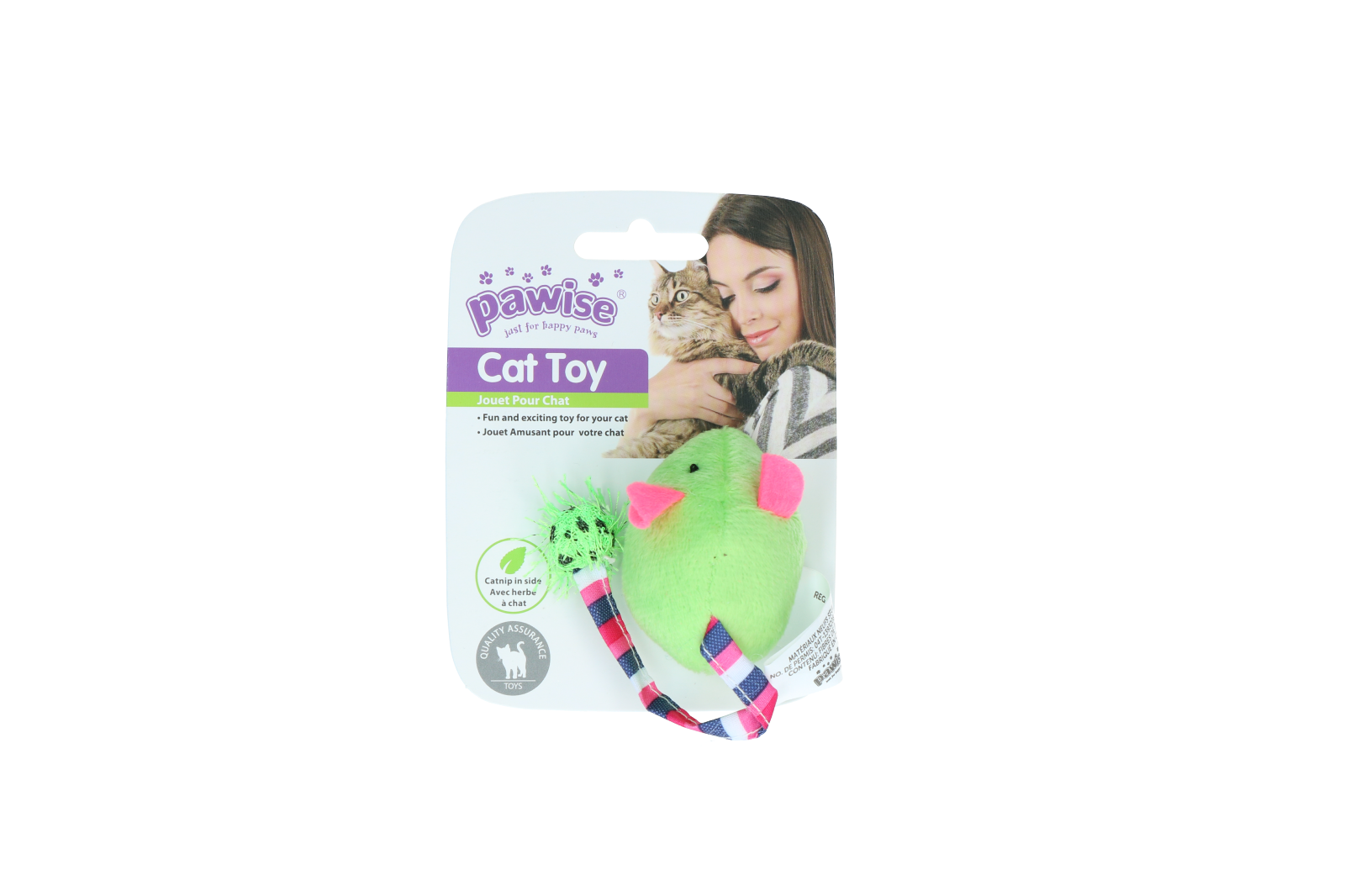 Pawise Katzenspielzeug Maus, Plüsch, Catnip, Knistergeräusch, 16 cm
