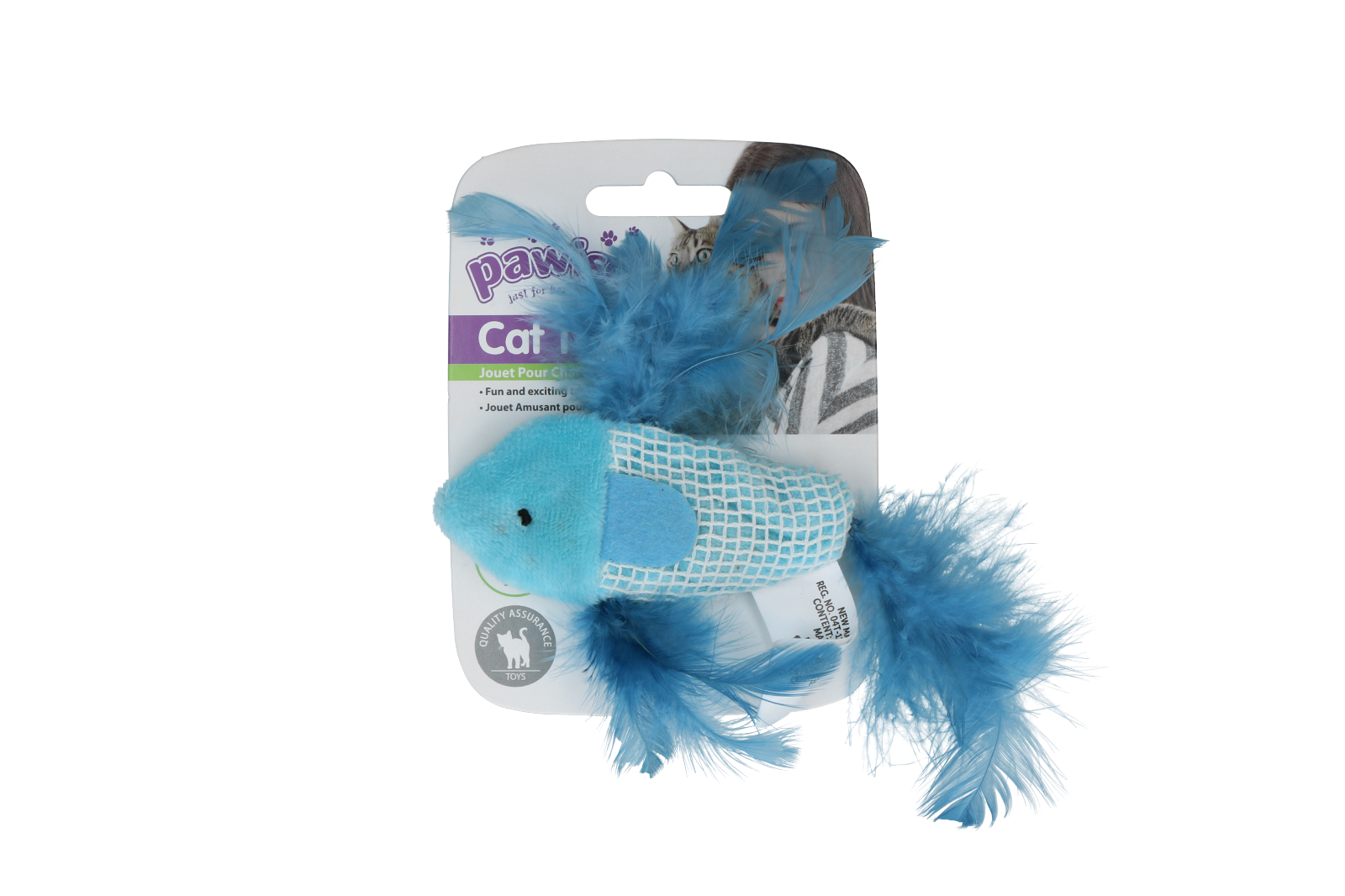 Pawise Katzenspielzeug Fisch, Plüsch, Catnip, Federn