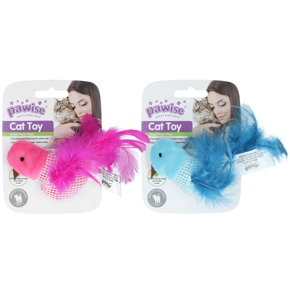 Pawise Katzenspielzeug, Vogel, Plüsch, Catnip
