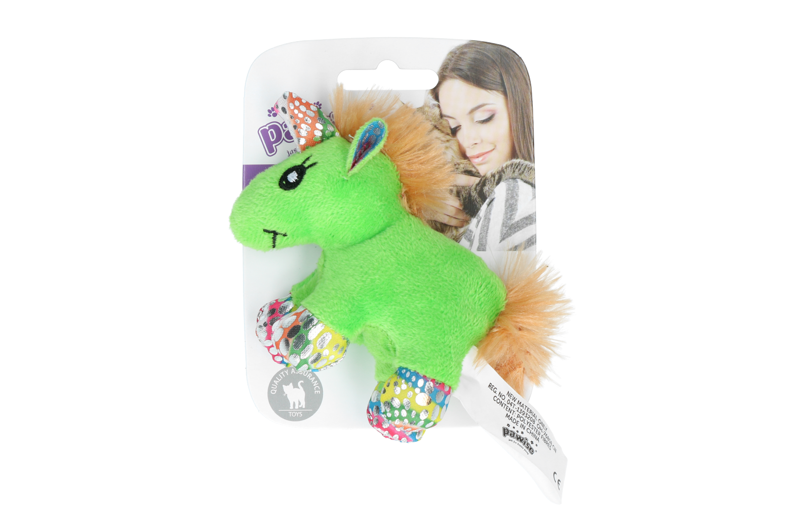 Pawise Katzenspielzeug Unicorn, Plüsch, Catnip, Federn, 12 x 8 cm