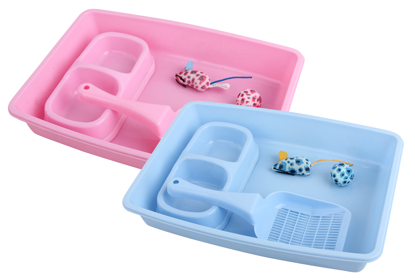 Pawise Katzen Starter Set, rosa, 6,5 x 27 x 36,5 cm