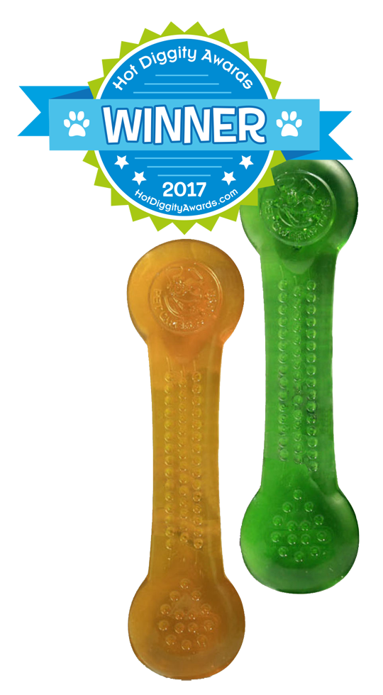 Pet Qwerks Flavorit Flex Hundekauspielzeug, Erdnussbutter und Minze, 10 cm, 2 Stk