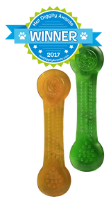 Pet Qwerks Flavorit Flex Hundekauspielzeug, Erdnussbutter und Minze, 10 cm, 2 Stk