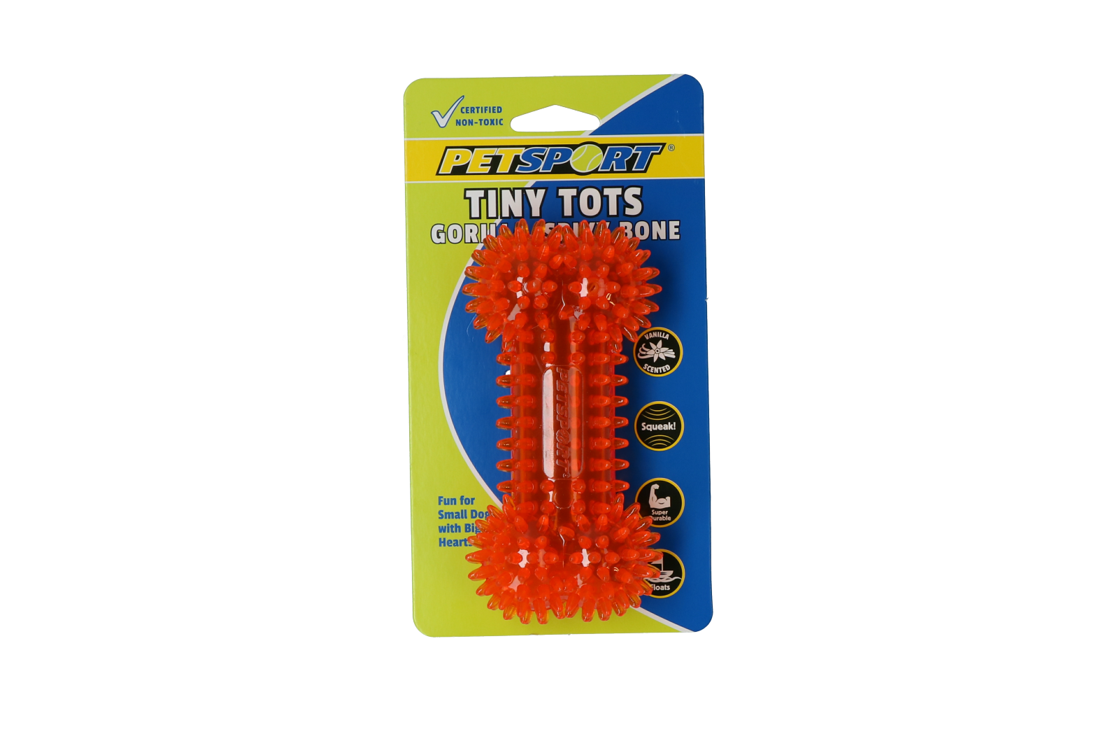 Petsport Hundespielzeug Knochen, TPR, Vanilleduft, schwimmend, Pickelstruktur, 10 cm, sortiert