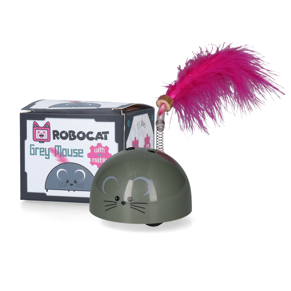 Robocat Katzenspielzeug Maus, grau, sensoraktiviert, MADNIP-Füllung