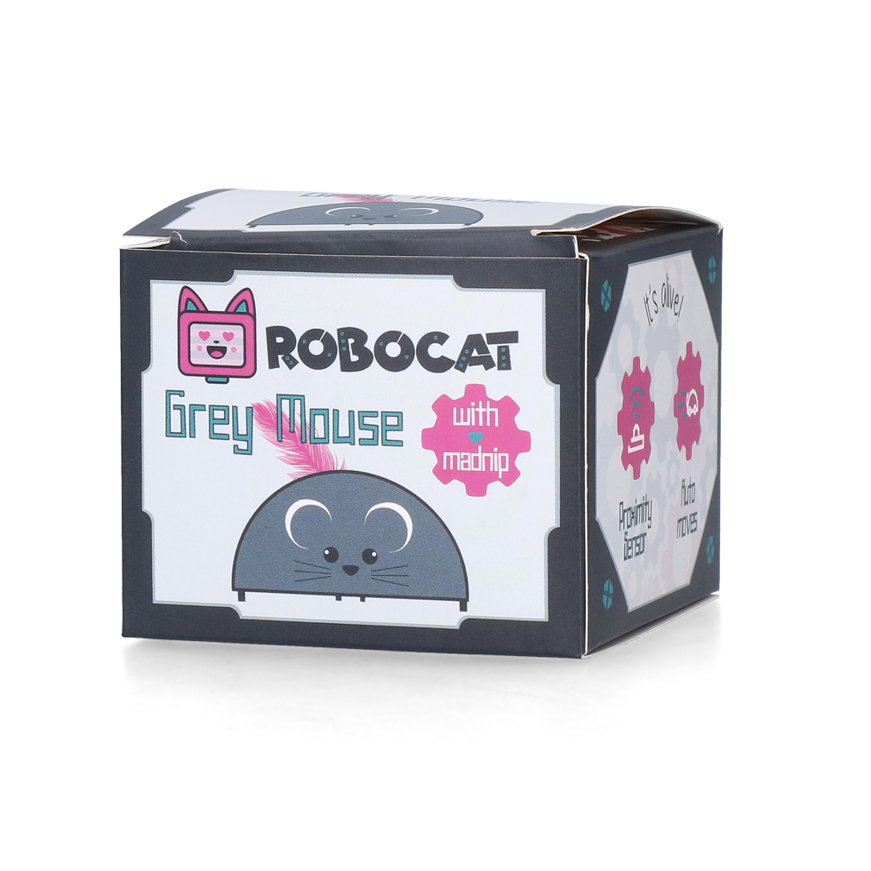 Robocat Katzenspielzeug Maus, grau, sensoraktiviert, MADNIP-Füllung