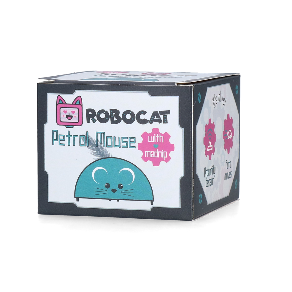 Robocat Interaktive Katzen-Spielzeugmaus, Bewegungssensor, MADNIP, Beleuchtung, petrol
