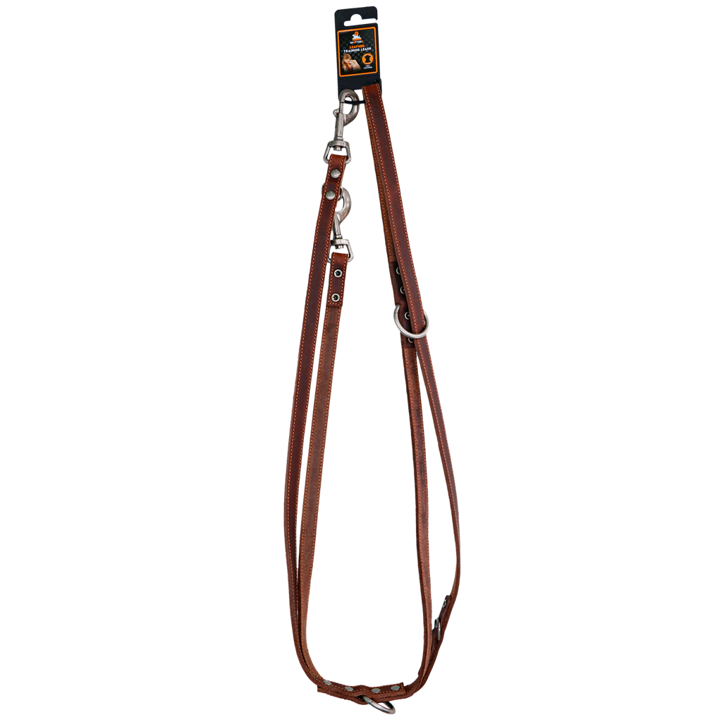 Spotted! Pro Hundetrainingsleine Rindsleder, braun, 1,6 x 250 cm