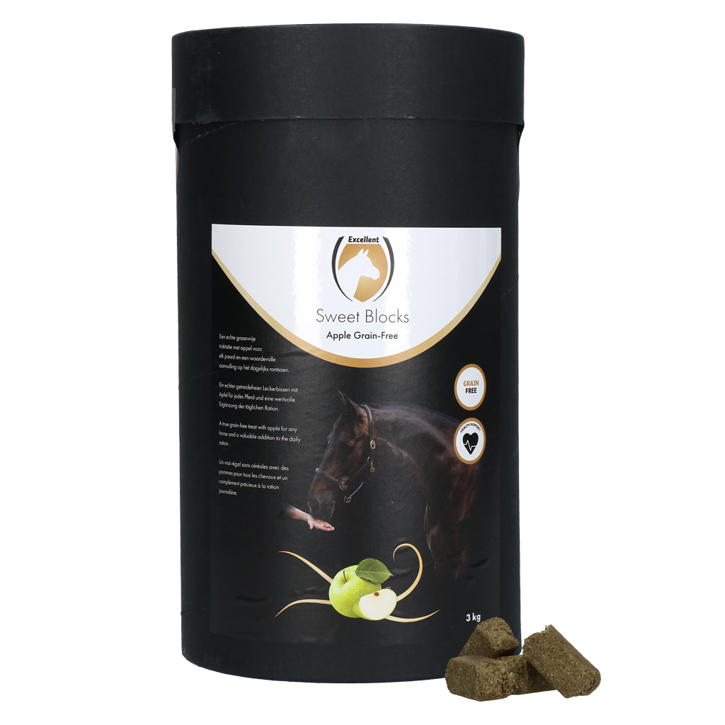 Excellent Horse Sweet Blocksgetreidefrei, Apfel – schmackhafter Pferdesnack