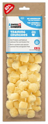 SwissCowers Käsesnack Crunchies, Training, Original, Ø 1,5 cm, für Welpen und kleine Hunde, 30 g