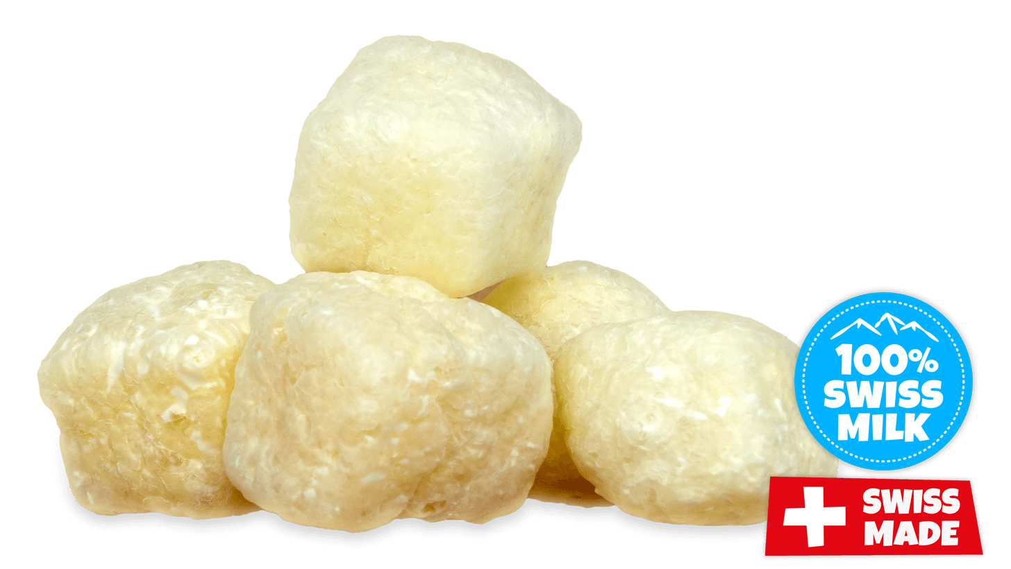 SwissCowers Käsesnack Crunchies, Training, Original, Ø 1,5 cm, für Welpen und kleine Hunde, 30 g