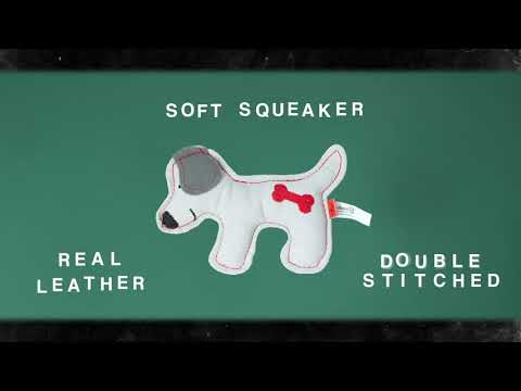 Doggy Doodles Hundespielzeug Esel, Rindsleder, Welpen, hellgrau