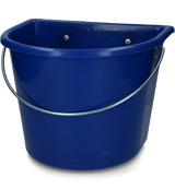 vPlast Futtertrog, mit Haken und Griff, PP, dunkelblau, 15 l