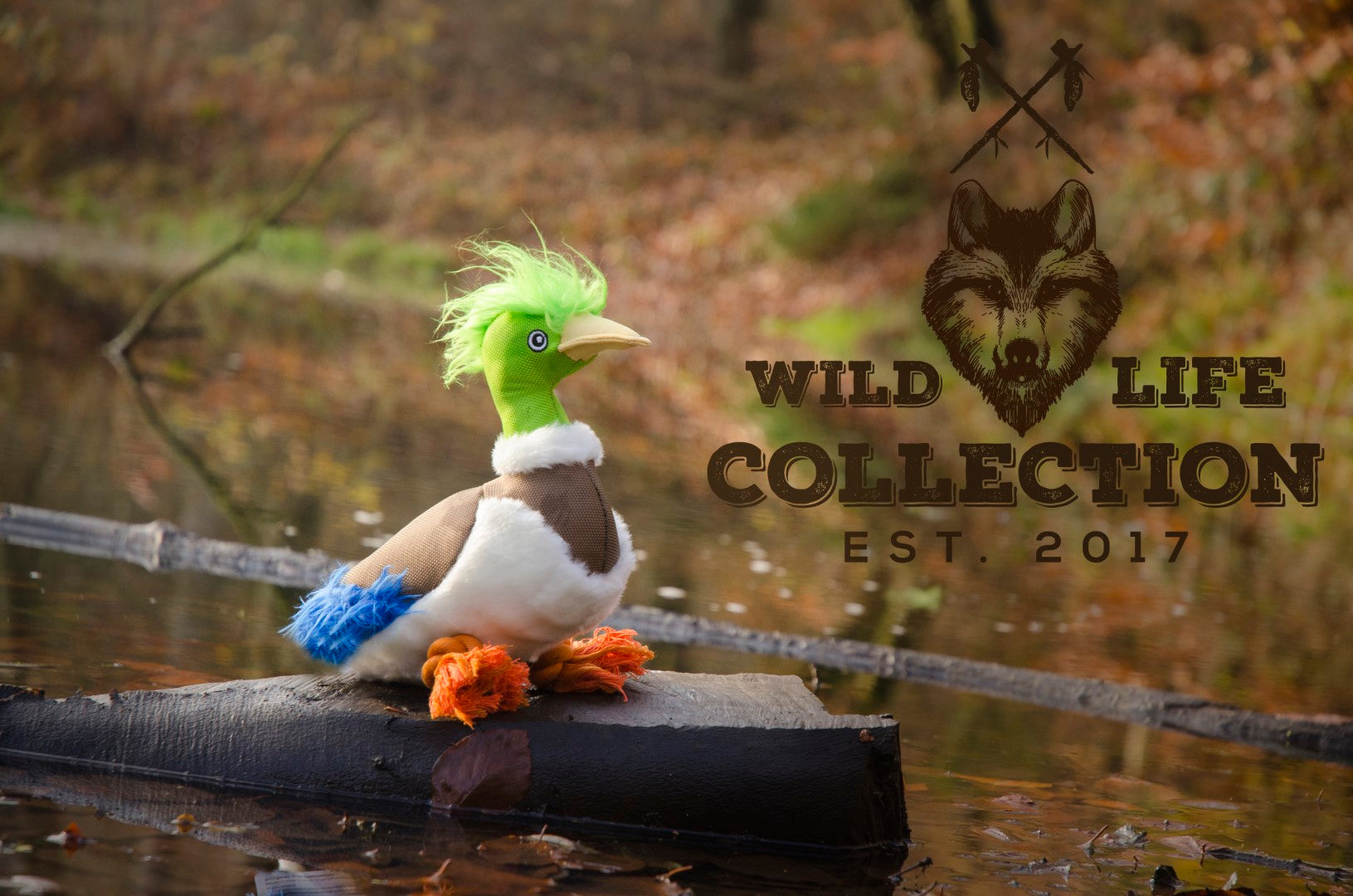 Hundespielzeug Ente, Plüsch, Quietscher, Wild Life Collection