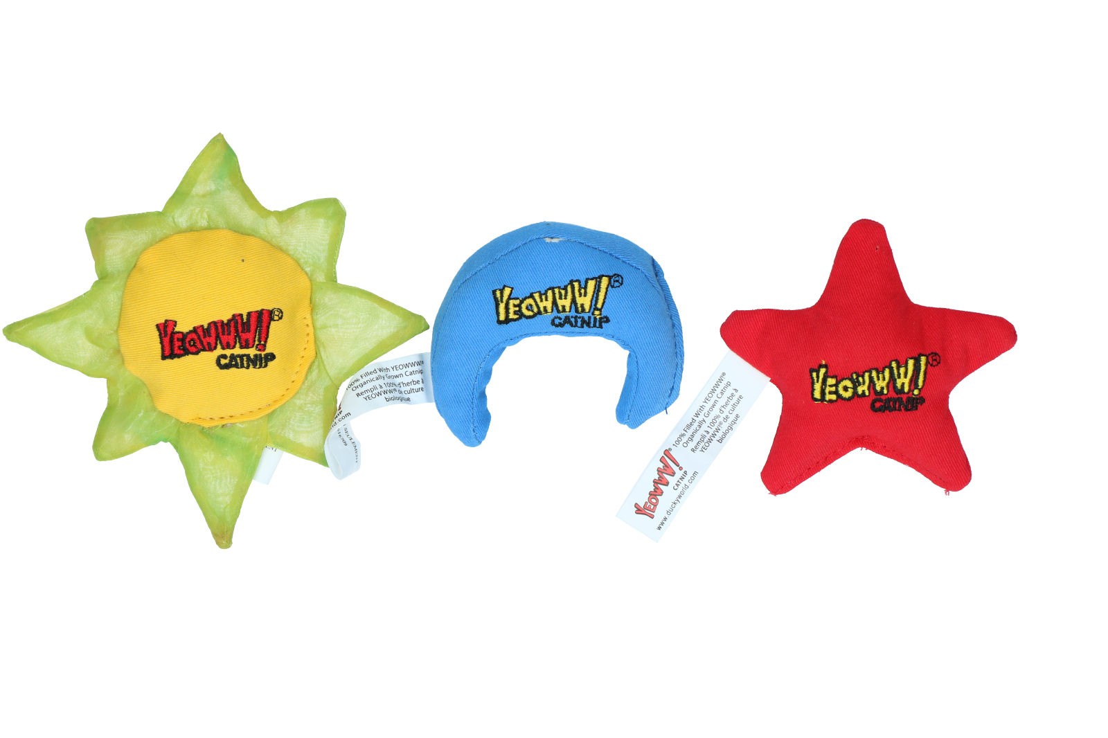 Yeowww! Katzenspielzeug Set, Baumwolle, Katzenminze, 8–10 cm, 3 Stk