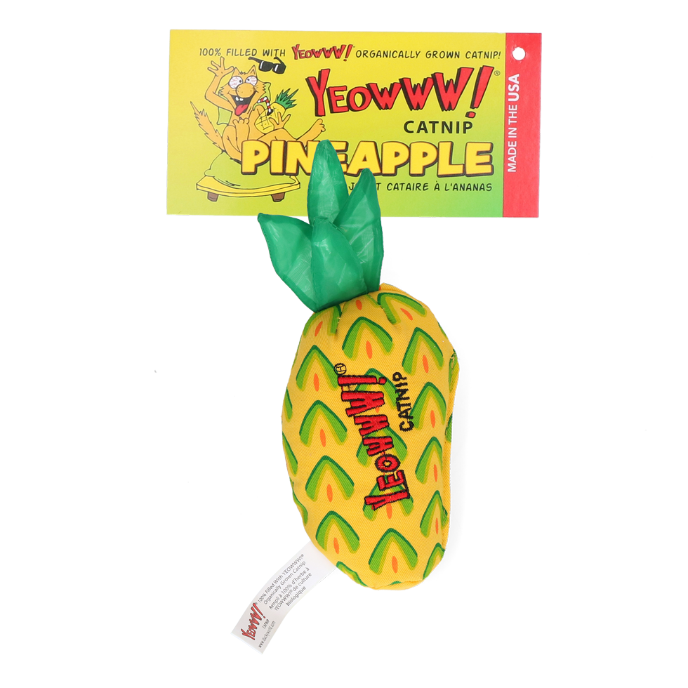 Yeowww! Katzenspielzeug, Ananas, Katzenminze, 17,7 cm