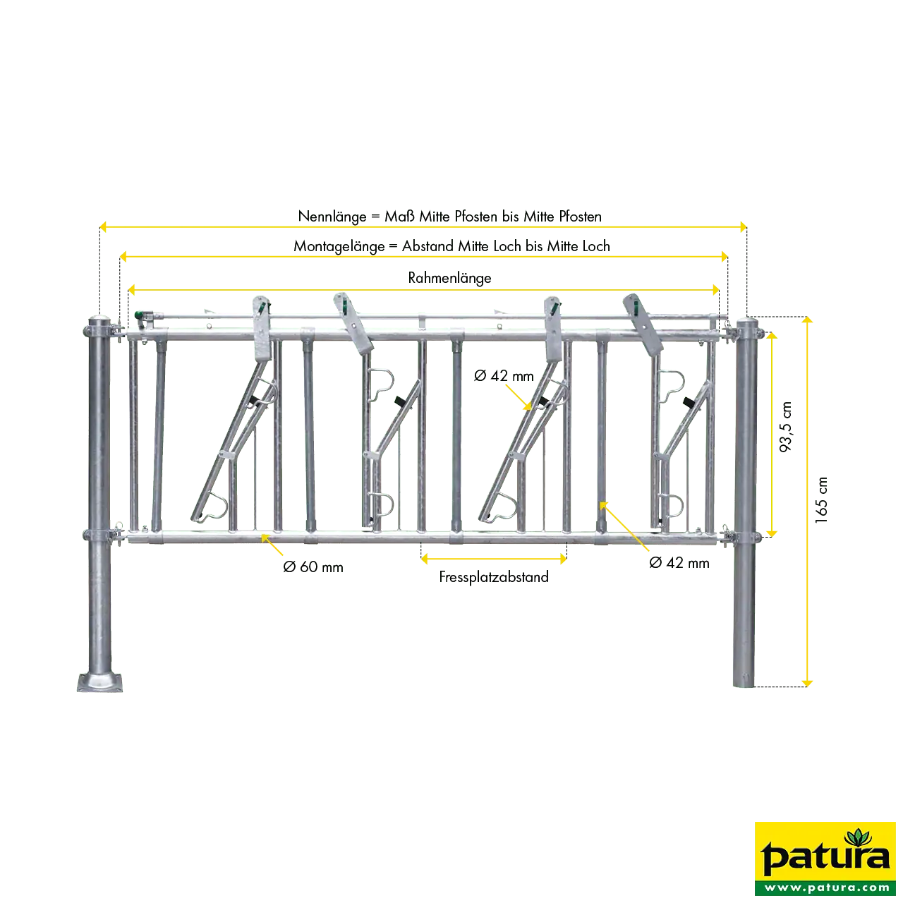 Selbstfangfreßgitter SV 1/1, Halsweite verstellbar, vz