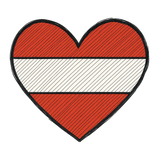 Herz mit Österreichflagge