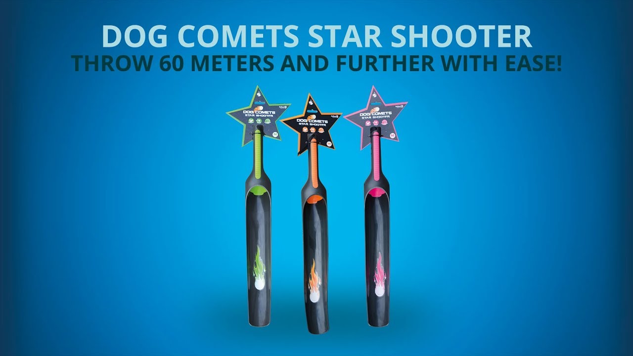 Dog Comets Ball Launcher, Länge 58 cm, für Bälle bis Ø 6 cm, rosa