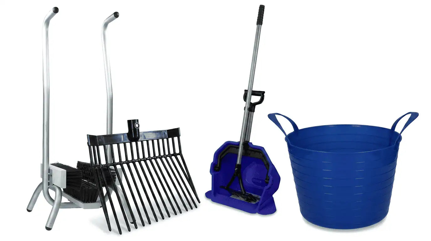Stall Hygiene-Set Blau/Schwarz