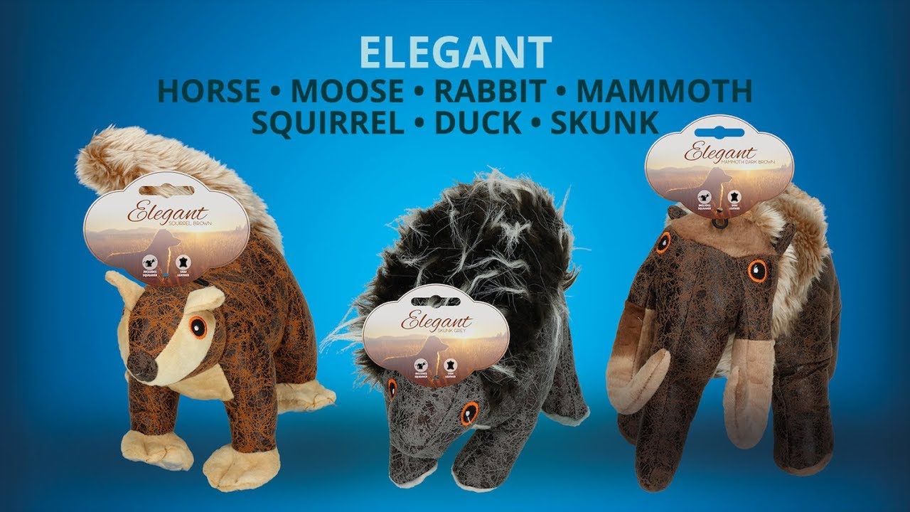 Plüschspielzeug Elch, Skai Leder, Fleece, Plüsch, Quietschfunktion, doppelt genäht, dunkelbraun, 29 x 23 x 25 cm